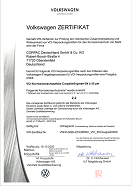 Detail obrázku certifikát od VW